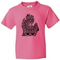 thumbnail image 3 of Inktastic Michigan Silhouette Mandala Youth T-Shirt, 3 of 5