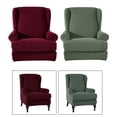 thumbnail image 1 of 2 juegos de de silla elástico elástico para sofá de ala trasera para oficina de dormitorio Borgoña perfecl Funda de sofá elástica con alas elásticas, 1 of 8