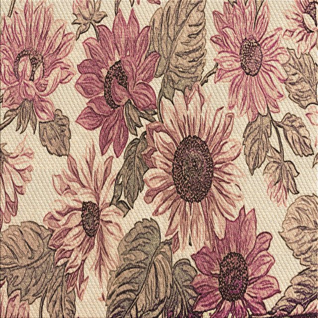 Ahgly Company Tapis d'Intérieur Lavable en Machine Carré Transitionnel Marron Sienne, 8 Pieds Carré