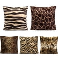 thumbnail image 2 of Square Animal Print Leopard Zebra Throw Pillow Case Sofa Cushion Cover, 2 of 8