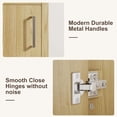 thumbnail image 6 of 16" Bathroom Vanity with Sink, Freestanding Bathroom Sink Cabinet with 2 Soft-Closing Doors & Large Storage Drawer, Wood Vanity Cabinet, Easy Assembly & Cleaning, Natural Wood, 6 of 7