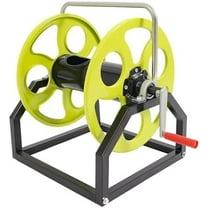 Floor Mounted Hose Reel 328ft Capacity Outdoor Heavy-Duty Water Hoses Holder Winder Garden Water Hose Reel Cart with 360° Swivel Nozzle for Outdoor Lawn Watering Storage Organizer$$Garden &
