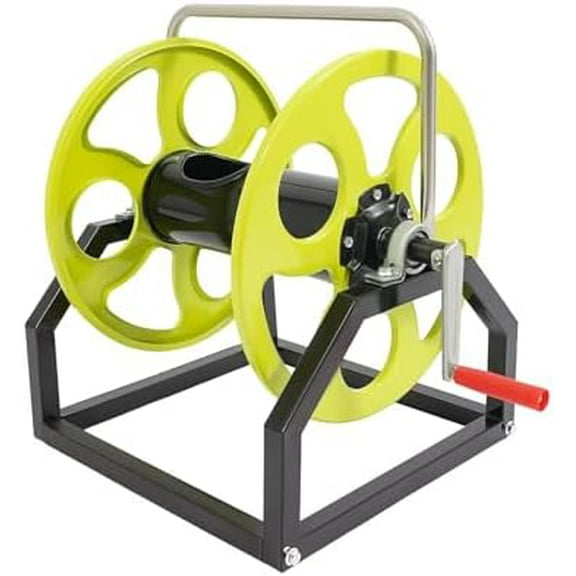 Floor Mounted Hose Reel 328ft Capacity Outdoor Heavy-Duty Water Hoses Holder Winder Garden Water Hose Reel Cart with 360° Swivel Nozzle for Outdoor Lawn Watering Storage Organizer$$Garden &