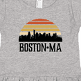 thumbnail image 4 of Inktastic Boston Massachusetts Skyline Sunset Girls Toddler Dress, 4 of 5