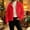 Red, variant on jjayotai Cozy Sherpa Bed Jackets for Women Button up Fuzzy Fleece Jacket Women Long Sleeve Warm Soft Cardigan Winter Coats