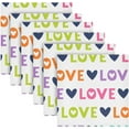 thumbnail image 6 of GZHJMY Valentine's Day Love Heart Cloth Napkins Set of 1, Reusable Washable Oversized Table Napkins for Family Wedding Dinner Party Home Decor, 20 Inch Decorative Washcloths, 6 of 7