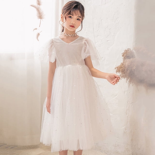 Robes pour Filles Imprimé Étoile Décontracté Sans Manches Robe d'Été pour Filles Robe Légère Sans Manches Usage Quotidien Vêtements pour Petite Fille
