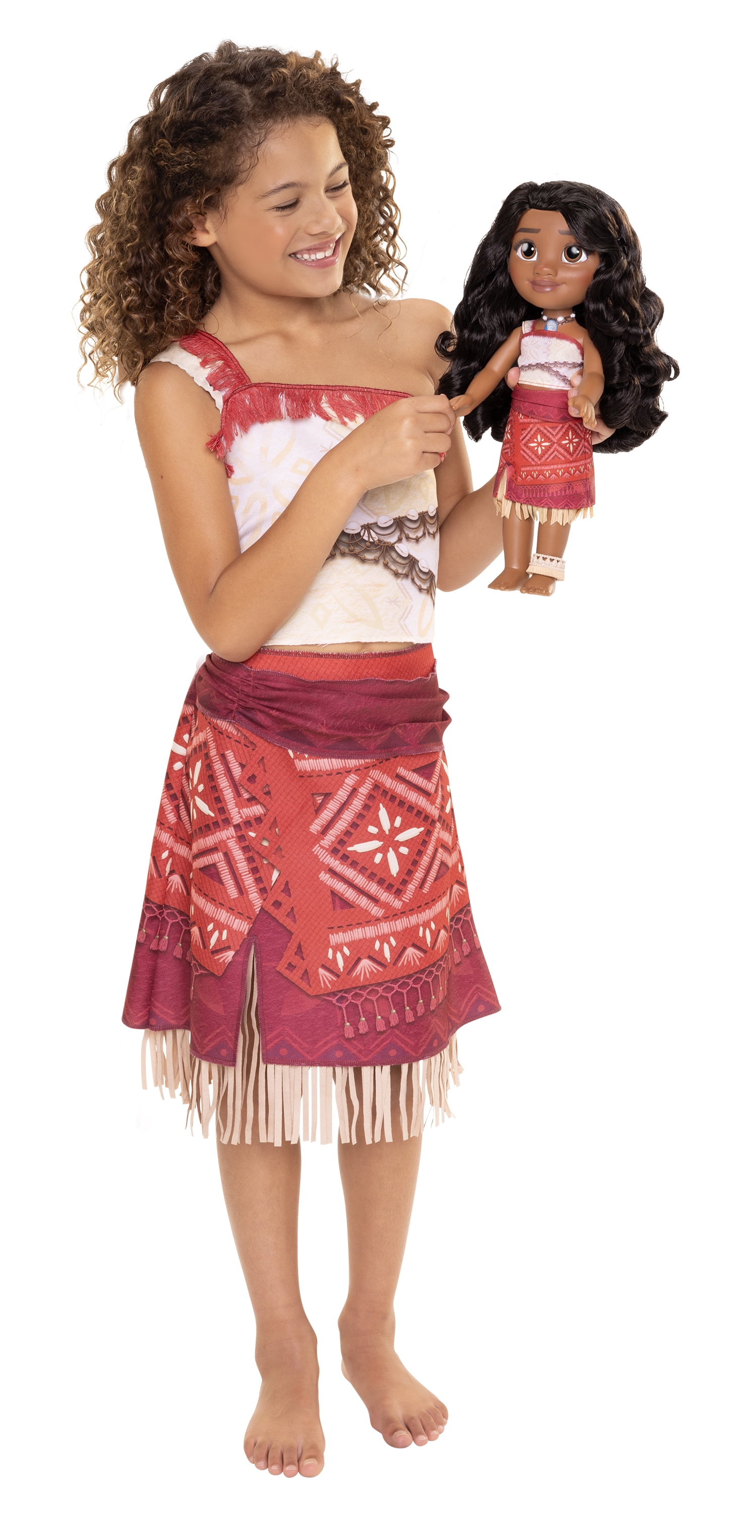 Disney Princess Moana Doll with Girl Sized Dress Like Your Doll Outfit