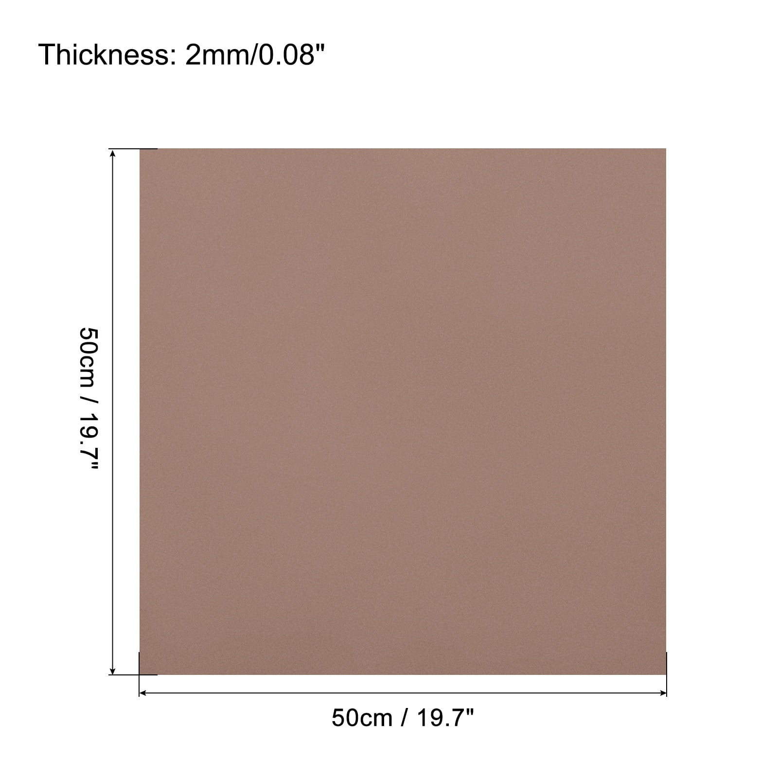 Uxcell EVA Foam Sheets Coffee 19.7 Inch x 19.7 Inch 2mm Thick Crafts Foam Sheets for Costumes, Arts and Crafts Projects Pack of 5