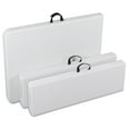 thumbnail image 2 of ZENSTYLE Camping Table Set 6ft Folding Plastic Table with 2 pcs Portable Benches Indoor Outdoor HDPE, White, 2 of 9