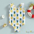 thumbnail image 1 of B930G-Mameluco De Verano Para Niñas/Traje De Baño Sin Mangas Con Estampado De Piña/Cuello, 1 of 3
