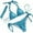 Blue, variant on LIUJUNSHOP Cheeky Triangle Bikini Sets for Women Sexy String Bathing Suit 2 Piece