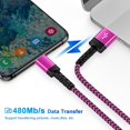 thumbnail image 6 of USB Wall Charger Block,FiveBox 2.1A Dual Port USB Charger Block with 2PACK Android Phone Charging Cord Type C Cable USB C Charging Cables 6ft10ft USB Brick Charger Box Fast Charging Block(Rose), 6 of 9