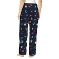 thumbnail image 3 of Naloa Space Dinosaur Print Women’s Ultra-Soft Comfy Pajama Lounge Pants with Pockets & Drawstring, 3 of 8