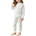 thumbnail image 2 of Asxite Toddler Fall Outfits Print Crewneck Top And Jogger Pants Casual Loose Breathable 2 Piece Set 2T, 2 of 7