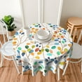 thumbnail image 2 of Spring Summer Tablecloth Round 60×60 Inch, Watercolor Colorful Leaves Floral Tablecloth Polyester Boho Farmhouse Washable Table Cover for Party Picnic Dinner Decor, 2 of 6