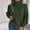 Army Green, variant on Women's Turtleneck Sweaters Long Sleeve Crewneck Cable Knit Sweater Casual Solid Color Pullover Jumper Tops