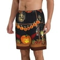 thumbnail image 2 of Rocae Halloween Decoration for Men's Beach Shorts Casual Elastic Waist Drawstring Summer Beach Shorts,S-3XL-Large, 2 of 6
