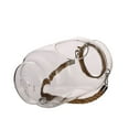 Efavormart 2 Pack 16.5" Clear Glass Vase Jar with Twine Rope Handle DIY Hanging Glass Terrariums ...
