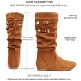 thumbnail image 3 of Ecetana Women's Slouchy Knee-High Boots with Flat Heel and Side Zipper, 3 of 7