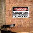 thumbnail image 6 of Flammable Vapors Keep Fire Away Sign 8"x12" - Aluminum Tin Warning for Home Outdoor Garden, Weatherproof Fire Hazard Decor, 6 of 7