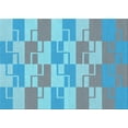 thumbnail image 1 of Ahgly Company Machine Washable Indoor Rectangle Transitional Silk Blue Area Rugs, 4' x 6', 1 of 7