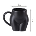 thumbnail image 2 of Taza divertida con forma de trasero 3D de cerámica negra, 520 ml, 2 of 2