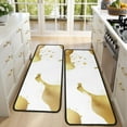 thumbnail image 4 of Kitchen Rugs Sets Of 2,White Gold Splash Pattern Anti Fatigue Kitchen Mat Rugs Non Slip Washable,Decorative Kitchen Floor Mats for Kitchen,Sink,Laundry,17"x47"+17"x47", 4 of 5