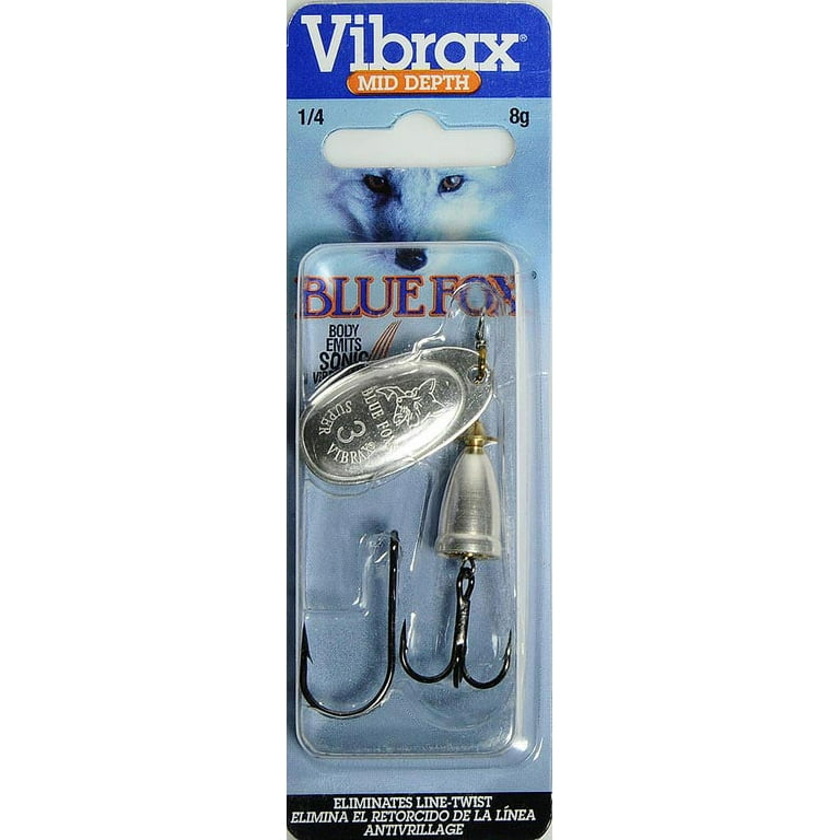 Blue Fox Size 3 Vibrax Minnow Spin Tackle, Plated Gold, 3/16 Oz.