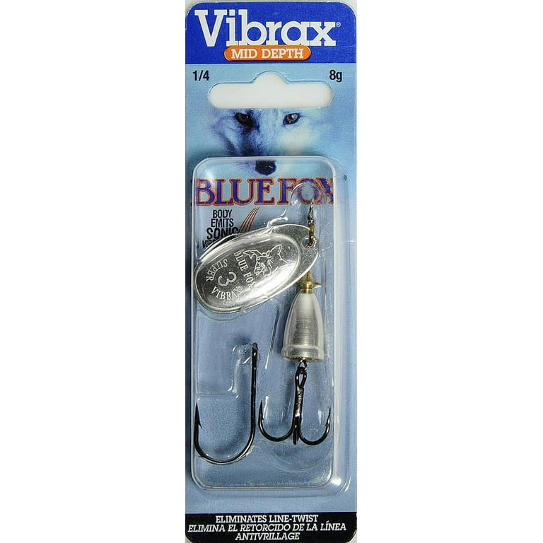 2 pack) Blue Fox Classic Vibrax Size 4 Inline Spinner Lure 3/8 oz