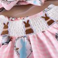 thumbnail image 6 of My First Easter Baby Girl Outfit Baby Girl Ruffles Cute Bunny Pattern Print Jumpsuit Bodysuit Baby Easter Outfit Pink 6 Months-12 Months, 6 of 7
