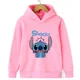 thumbnail image 4 of Sudadera con capucha divertida de Disney Stitch para Navidad de los años 90, ropa de dibujos animados para niños, niñas y niños, sudadera con capucha de Lilo y Stitch, top informal para bebé, 4 of 5