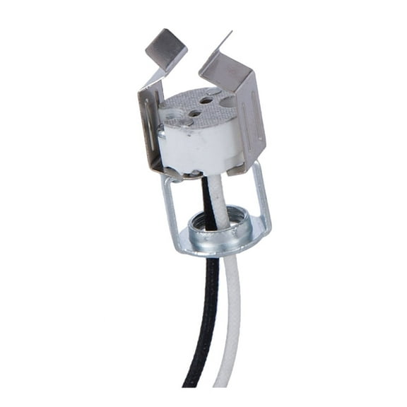 B&P Lamp® Porcelain Bi-Pin Halogen Socket With MR-16 Clip