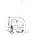 thumbnail image 4 of vidaXL Pet Bike Trailer Grey Oxford Fabric and Iron, 4 of 5