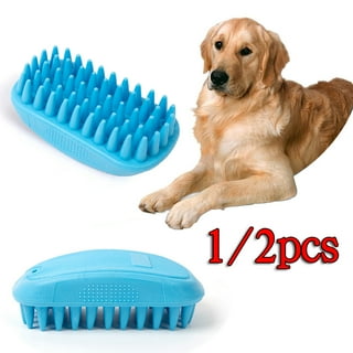 iMountek Dog Bath Brush Anti-Skid Pet Grooming Shower Bath Silicone Massage  Comb for Long & Short Hair 