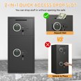 thumbnail image 3 of Silkight Safe - 6.0 Cu ft Home Safe Box - Fireproof Safe Depository Drop Safe with Backlit Keypad & Alarm System for Business Home Money Safe, 3 of 7