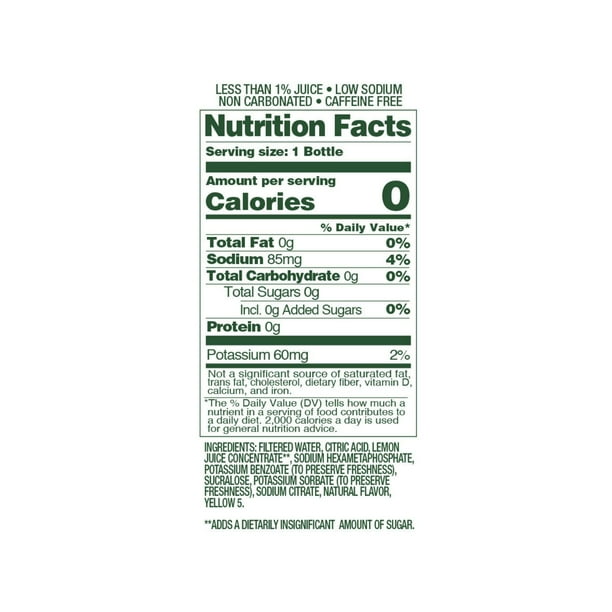 Nutrition Facts Simply Lemonade Low Sugar Simply Lemonade All