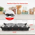 thumbnail image 4 of Spalivivre Hot Plate, 2000W Portable Electric Double Burner W/5 Level Temperature Control & Stay Cool Handles, Easy to Clean, Lightweight Cast Iron Electric Stove for Kitchen Camping Cooking, 110V, 4 of 14