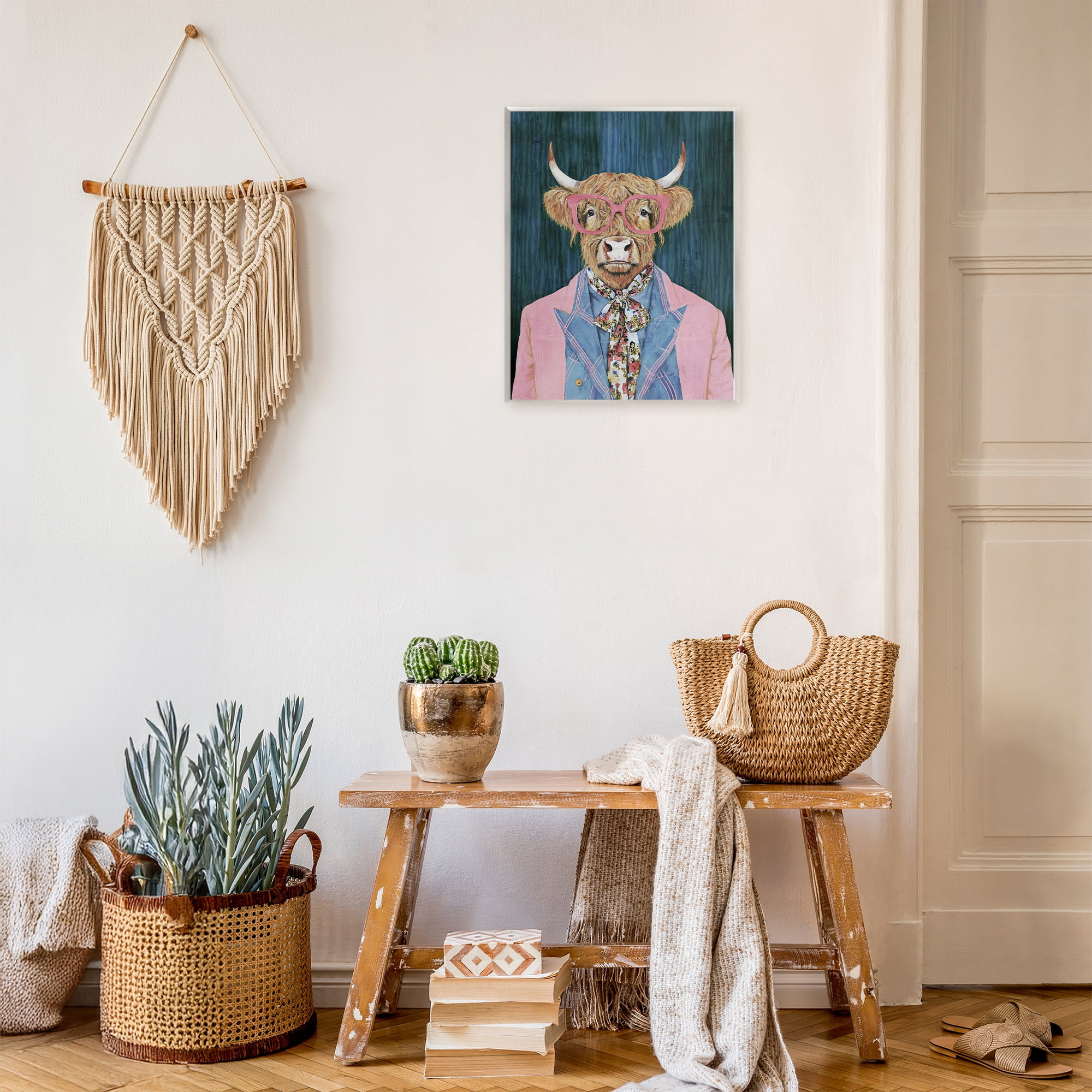 Stupell Industries Gentle Bull Portrait Wall Plaque Art, design by Svetlana Aleynikova