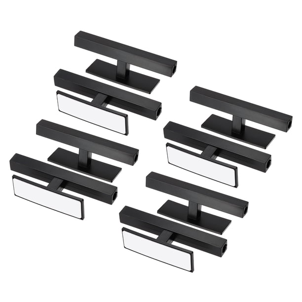 Uxcell 8 Pcs Tiradores de Gabinete Adhesivos, 3.9" Tirador de Cajón Sin Perforaciones para Closet, Puerta de Ducha, Ventana, Negro