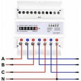 thumbnail image 2 of Medidor eléctrico trifásico de KWh, medidor eléctrico trifásico digital de 4 cables en carril DIN Medidor electrónico de kWh 35(100)A, medidor de energía trifásico en carril DIN, 2 of 5
