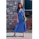 thumbnail image 5 of Vestido PRETTYGARDEN Azul Floral Cruzado con Cinturón y Escote en V - M, 5 of 8