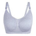 thumbnail image 4 of Women Maternity Nursing Bra- Breast Feeding Wire Free Bra Breastfeeding Push Up Pregnant Underwear, Gray M, 4 of 10