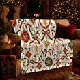 thumbnail image 3 of Festive Christmas Ornaments Snowflakes Christmas, Festive Holiday Scene, Warm Flannel Blanket for Living Room and Family Room, Art Lovers Christmas Gift, Festive Home Decor, 3 of 9