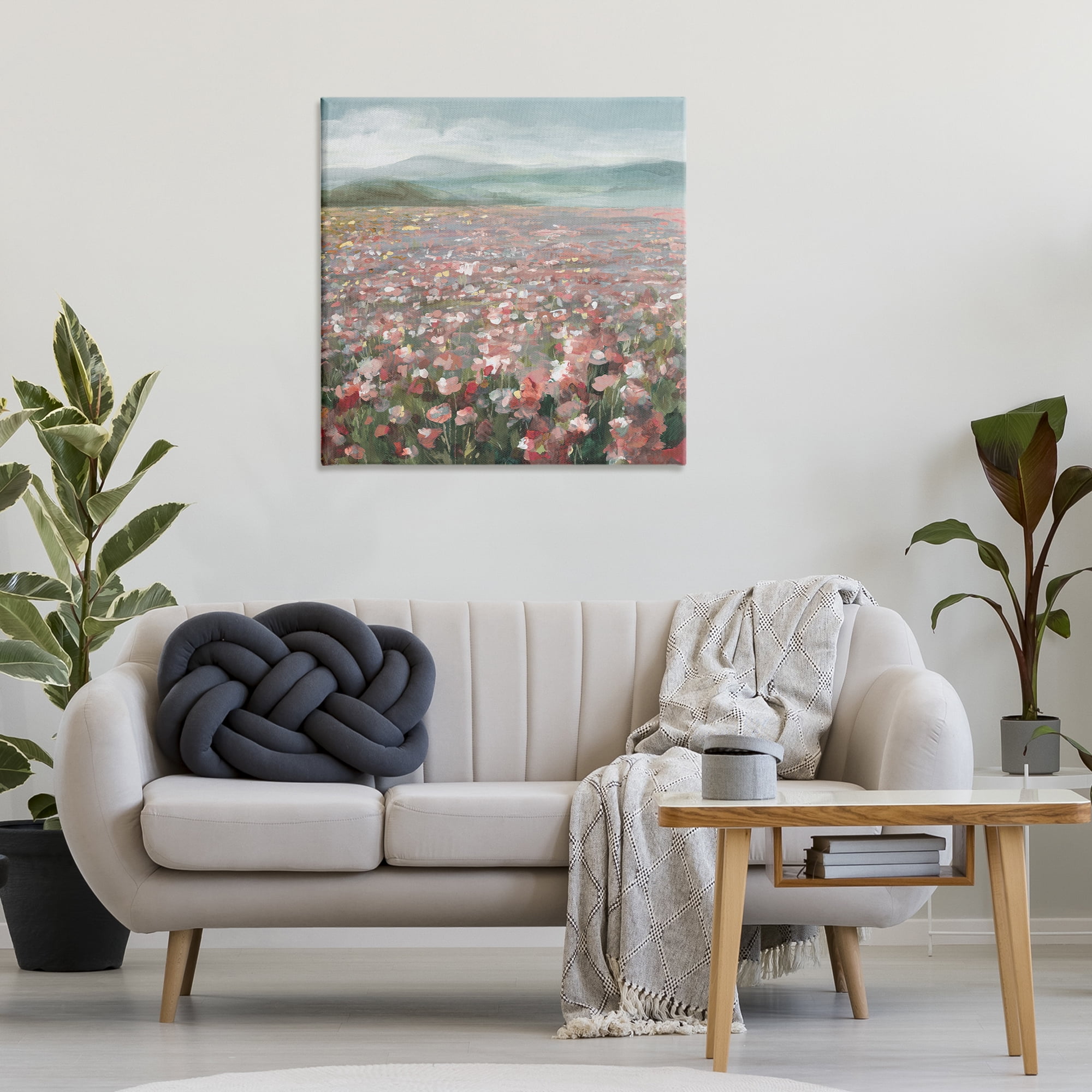 Stupell Industries Soft Headland Wildflowers Landscape Painting Gallery Wrapped Canvas Art Print Wall Art, 30 x 30