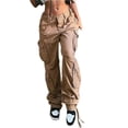 thumbnail image 5 of new y2k large pocket overalls fashion solid color low waist trousers women's street loose pants-As photo shows_n-L, 5 of 7