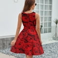 thumbnail image 6 of Valentine's Day Rose Flower Sundress Sleeveless Dress Summer Women Clothes Dress for Women Dresses, 6 of 7