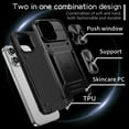 thumbnail image 3 of ShellTech for iPhone 13 Pro Max Case with Slide Camera Cover,Military Grade Protection Case Shockproof Ring Kickstand Cover for iPhone 13 Pro Max ,Black, 3 of 10