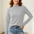 thumbnail image 2 of Athleisure Wear Long Sleeve Mock Neck Top for Women Full Zip Activewear Slim Fit Solid Breathable Stretchy Athletic Performance Training Tops Gray L, 2 of 6