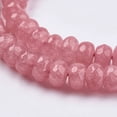 thumbnail image 3 of 10strands Natural White Jade Bead Strands Dyed Faceted Rondelle Salmon 8x5~6mm Hole: 1mm about 63~68pcs/strand 14.17~14.76 inch, 3 of 3